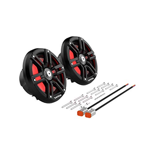 Rockford Fosgate M2-65B Color Optix 6.5” 2-Way Coaxial Multicolor LED Lighted Marine Speakers - Black/Stainless (Pair) Rockford Fosgate M2-65B Color Optix 6.5” 2-Way Coaxial Multicolor LED Lighted Marine Speakers - Black/Stainless (Pair)